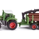 Siku Farmer tractor met bosaanhanger – metalen model