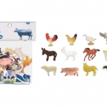 Set van 12 boerderijdierenfiguren