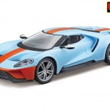 metalen model bburago ford gt 2019 1:32 lichtblauw/oranje