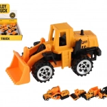 Mini bouwvoertuigen metaal/plastic 7 cm vrije loop mix van types