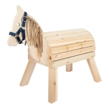 Compact houten speelpard voor kinderen