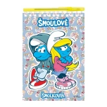 notitieblok Smurfen met pen, spiraal boven, gelijnd en blanco, 15 × 22 cm