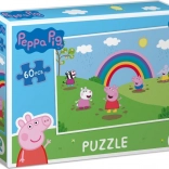 Puzzel Peppa Pig Regenboogpret 60 stukjes