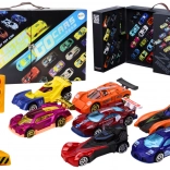 Raceauto’s in een koffertje met verkeerslichten