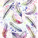 opstrijkbare veren patches – groot vel 20 × 30 cm