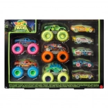 Set HOT WHEELS MONSTER TRUCKS 1:64 lichtgevend in het donker, 10 stuks