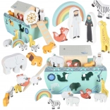 houten vormsorter noach’s ark lulilo, boot met diertjes