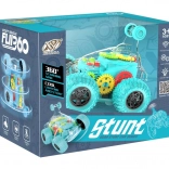 RC auto transparant groen stunt met LED en geluid