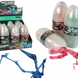 openende dinosaurus eieren met kristallen figuren