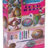 Schilderen op steentjes – glinsterende eenhoorn