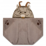 Warme deken met capuchon en zakken in pootafdrukvorm Cozy Noxxiez