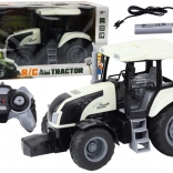 RC-tractor 2.4G met afstandsbediening en geluidseffecten – wit