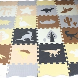 Schuimpuzzelmat dinosaurussen met randen 28 x 28 cm