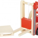 small foot houten heftruck met pallet