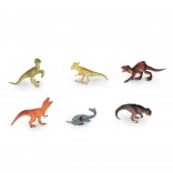set van 6 dinosaurusfiguren van harde rubber