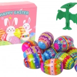 Paasset speelgoedset – eitjes met dinosaurusfiguren, 12 stuks