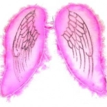 Roze vleugels voor engel en fee