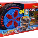 Draagbaar race-station met effecten en 8 auto’s