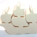 Fauna houten bootje naturel