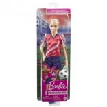 Barbie voetbalster in rood tenue