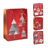 Cadeautas M 26 × 32 × 10 cm – kerstmotieven