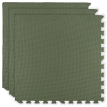 HUMBI schuimvloer 180 × 60 cm – grote waterdichte puzzel, veilig, 3 stuks, khaki