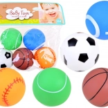 Rubberen piepballen – set van 5 sportballen