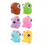 Dinosaurus speelgoed met pop-up ogen 7 cm