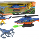 Helikopter met dinosaurus Dino Park, blauwe set