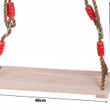 Houten tuin schommel voor kinderen en volwassenen met massieve zitting