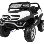 elektrische kinderauto mercedes-benz unimog 4x4, wit