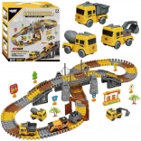 Woopie constructieset racebaan XXL elektrische spoor – bouwplaats, 174 delen