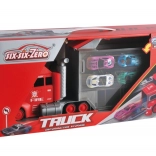 Speelset vrachtwagen met katapult en 4 autootjes