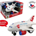 ČSA vliegtuig met aankondigingen van de gezagvoerder en stewardess op vliegwiel 20 cm