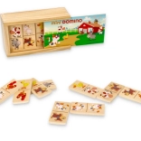 Mini-domino met dieren in doosje