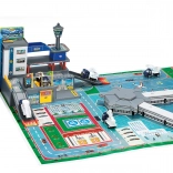 Luchthaven-garage – set met 4 auto’s en vliegtuig, metalen