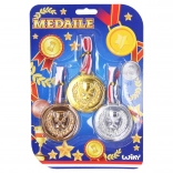 Set medailles 6 cm, 3 stuks