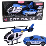 Helikopter met politiewagen