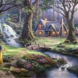 Puzzel Sneeuwwitje en het huisje van de zeven dwergen 1000 stukjes