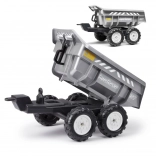 Aanhangwagen Super dumper vierwielig grijs