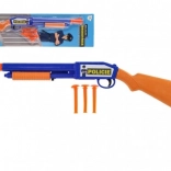 Plastic pistool met zuignappen 48 cm met drie kogels