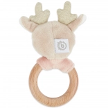 Bieco baby rammelaar en bijtring met houten ring – hertje Ella