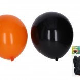 Ballonnen voor Halloween 30 cm – set van 10 stuks, zwart en oranje