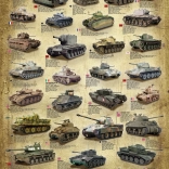 Puzzle EUROGRAPHICS Tanks uit de Tweede Wereldoorlog 1000 stukjes