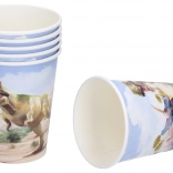 Papieren partybekers Dino 250 ml (6 stuks)