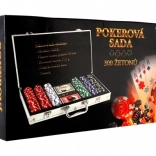 Pokerset in aluminium koffertje 300 stuks