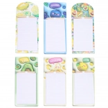 Magnetische notitieblokken met potlood, mix van fruitmotieven, 40 vellen