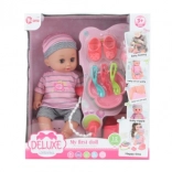 YARA mijn eerste pop – babypop met geluiden en plasfunctie, 28 cm, met accessoires