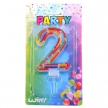 Partykaars nummer 2 met streepjes