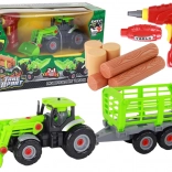 Tractor met aanhanger om zelf te monteren (DIY) met schroevendraaier